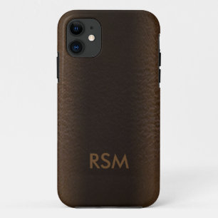 5/5s faux leather-look monogram iPhone 11 case