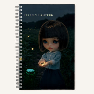 5.5x8.5 Journal: Firefly Lantern Notebook
