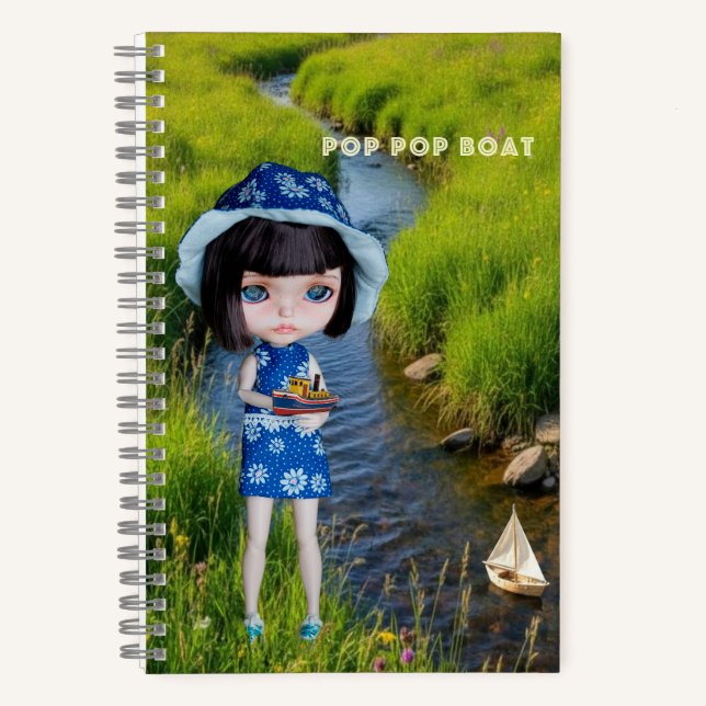 5.5x8.5 Journal: Pop Pop Boat Notebook (Front)