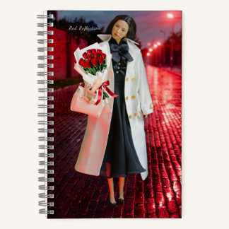 5.5x8.5 Journal: Red Reflection Notebook