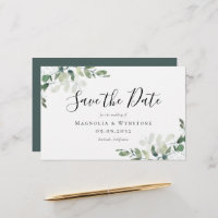 5.5x8.5 LINEN Eucalyptus Save The Date