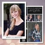 5.5x8.5" Modern 6 Photo Actor Model Comp Card<br><div class="desc">This modern composite card (aka Zed Card) will help you introduce yourself to potential clients and stand out from the crowd! There is space for you to upload six photos from your portfolio, make sure you include a clear, unfiltered close-up of your face (a portrait shot), a full-body shot, an...</div>