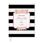 5.75x7.5 Floral Stripe Wedding Guest Book