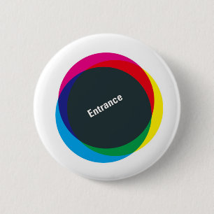 5.7cm Can batch [Grid] 6 Cm Round Badge