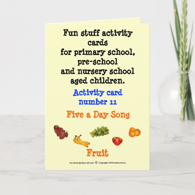 5 a Day - Fruit Card (Front)