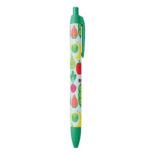 5 A Day Fruit & Vegetables Black Ink Pen (Bottom (Vertical))