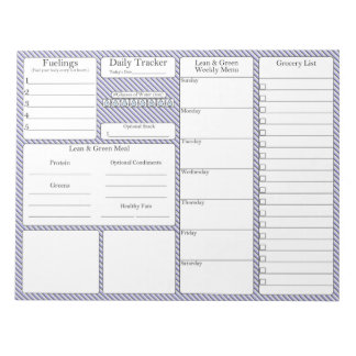 5 and 1 Food Tracker | Meal Planner | Grocery List Notepad