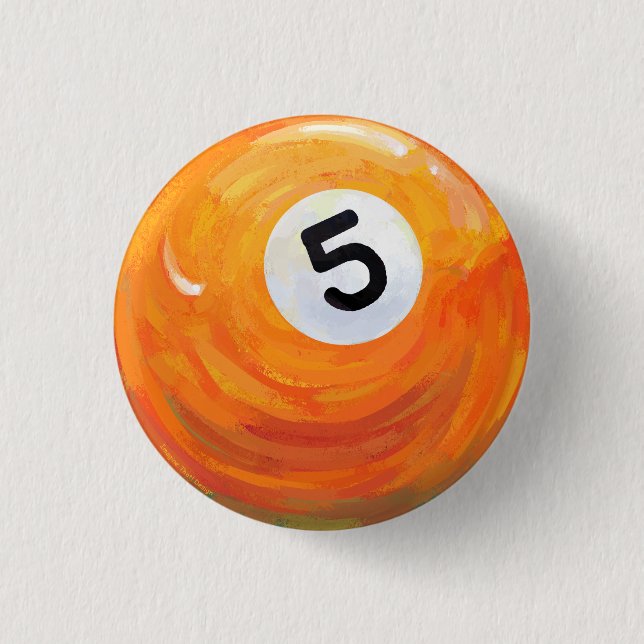 5 Ball 3 Cm Round Badge (Front)