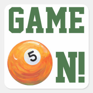 5 Ball Square Sticker