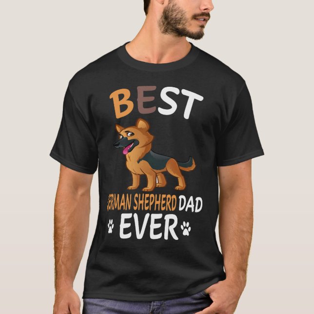 5 Best German Shepherd Dad Ever T-Shirt (Front)