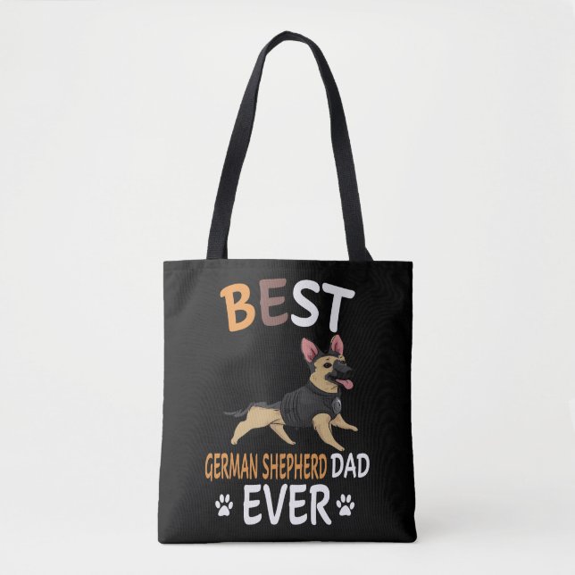 5 Best German Shepherd Dad Ever Tote Bag (Front)