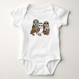 5 Birdorable Owls Baby Bodysuit