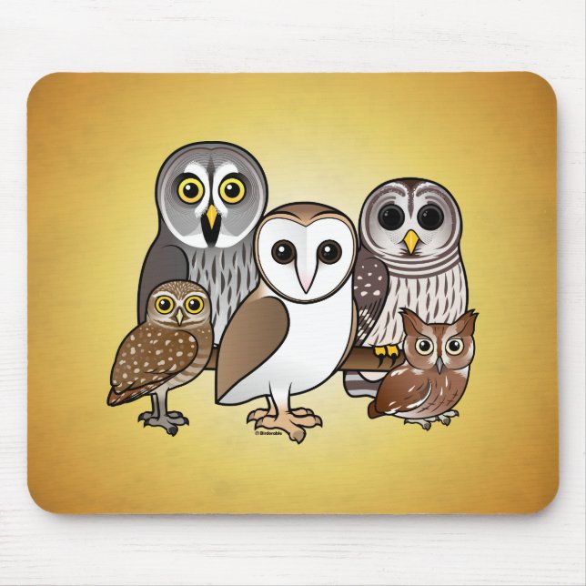 5 Birdorable Owls Mouse Mat (Front)