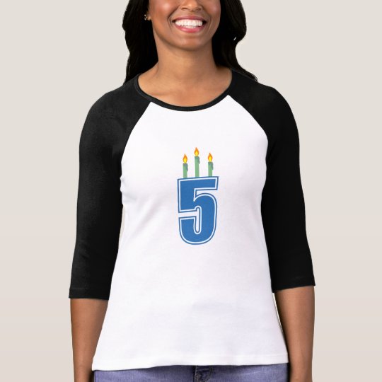5 Birthday Candles (Blue / Green) T-Shirt