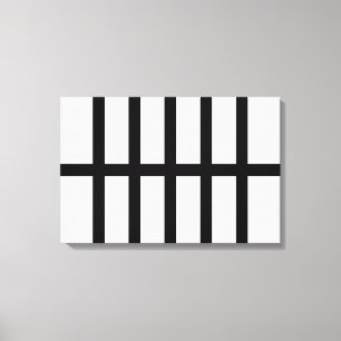 5 Bisected Black Lines Canvas Print