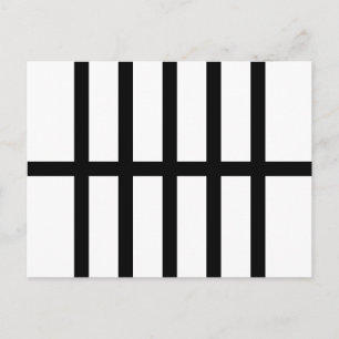 5 Bisected Black Lines Postcard