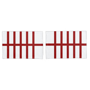 5 Bisected Red Lines Pillowcase
