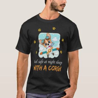 5 Cartoon Corgi Is Flying On A Plane Royalty Free  T-Shirt