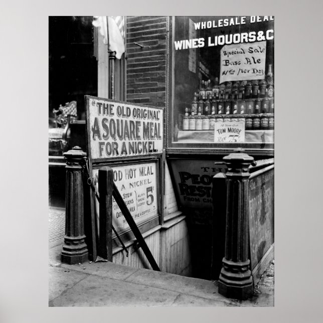 5 CENT BOWERY RESTAURANT POSTER (Front)