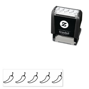 5 Chilli Pepper Spice Rating Book  Self-inking Sta Stamp