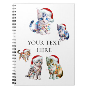 5 Christmas Kittens Notebook