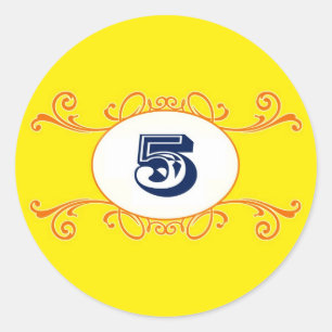 5 CLASSIC ROUND STICKER