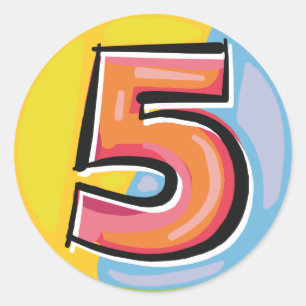 5 CLASSIC ROUND STICKER