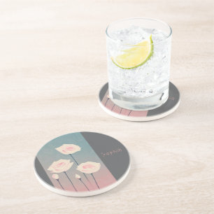 5 Cm Roses Round Badge, personalized Coaster