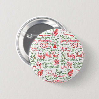 5 cm round sheet with Christmas design 6 Cm Round Badge