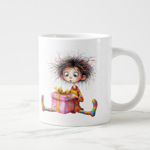 *  5 Colorful  Whimsical Christmas BOY  Gift AP97 Large Coffee Mug