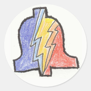 5 Colour Hand Drawn PLA Logo Sticker