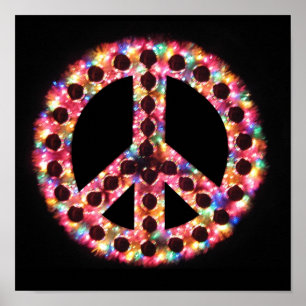 5-colour peace sign poster