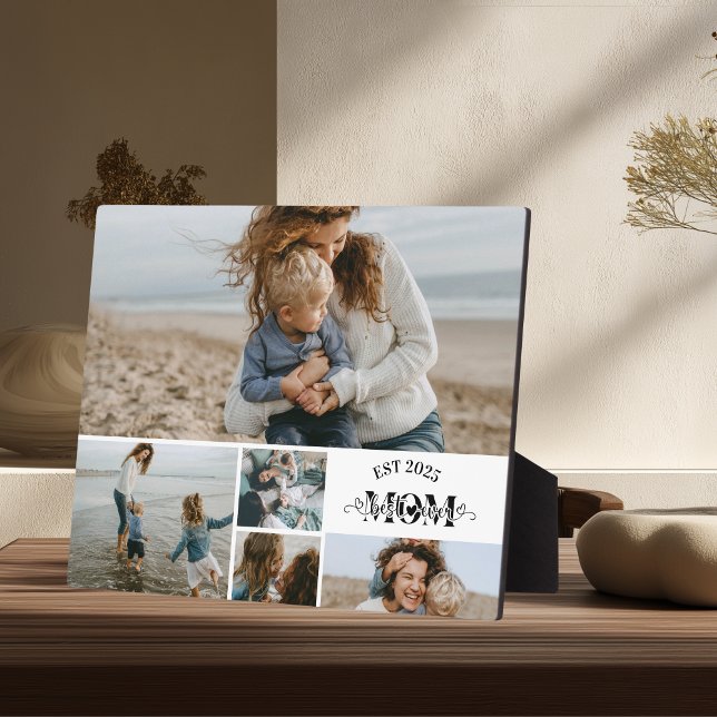5 Custom Photo Collage Best Mum Ever  Plaque (Creator Uploaded)
