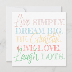 5 Daily Reminders: Inspirational Quote Card