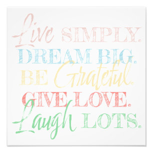 5 Daily Reminders: Inspirational Words of Wisdom Photo Print