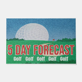 5 Day Forecast Golf Doomat, Funny Golf Doormat