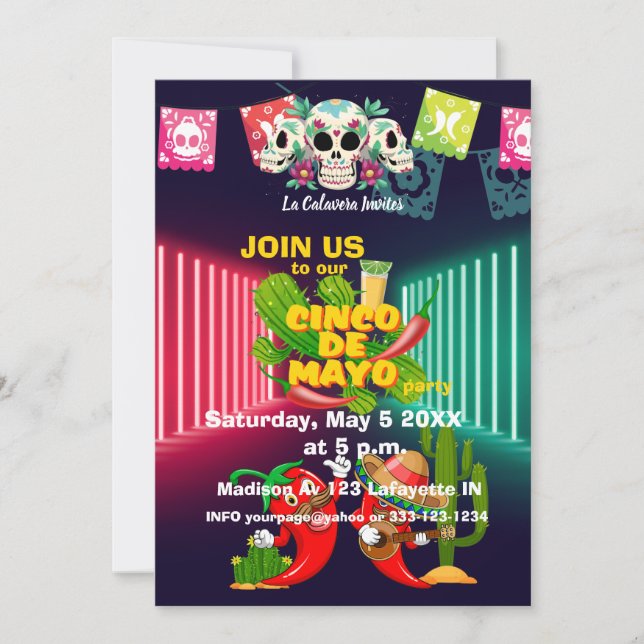 5 de Mayo party Invitation (Front)