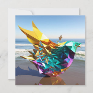 5-dimensional origami seabird  card