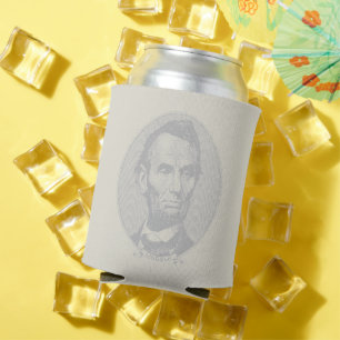 $5 Dollar Money  of President Abraham Lincoln  Can Cooler