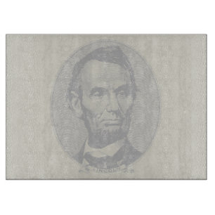$5 Dollar Money  of President Abraham Lincoln  Cutting Board