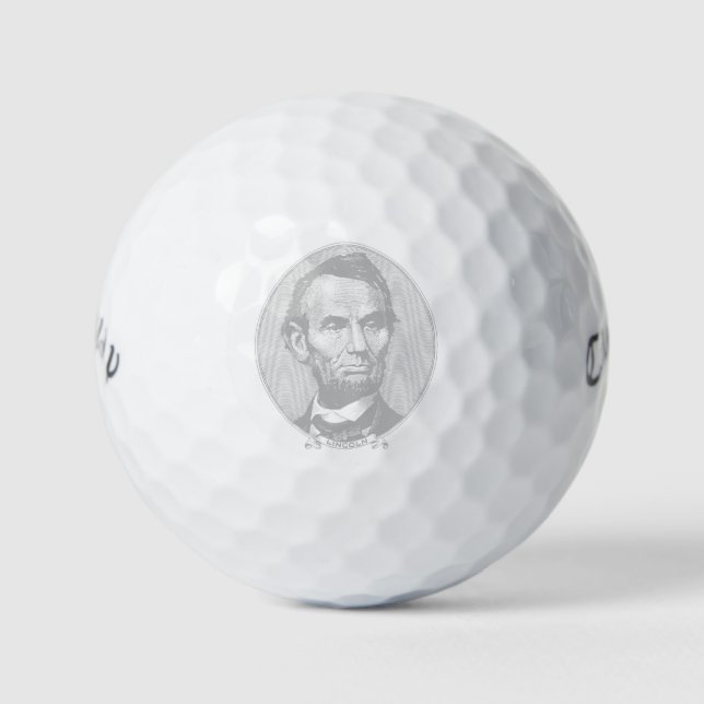 $5 Dollar Money  of President Abraham Lincoln  Golf Balls (Front)