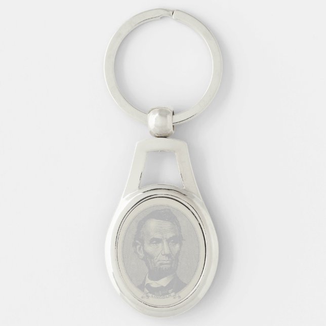 $5 Dollar Money  of President Abraham Lincoln  Key Ring (Front)