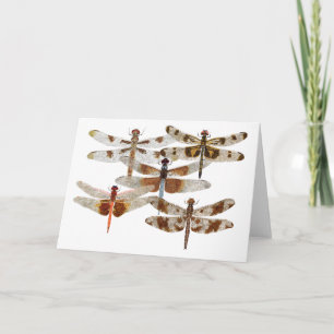 5 Dragonflies Card