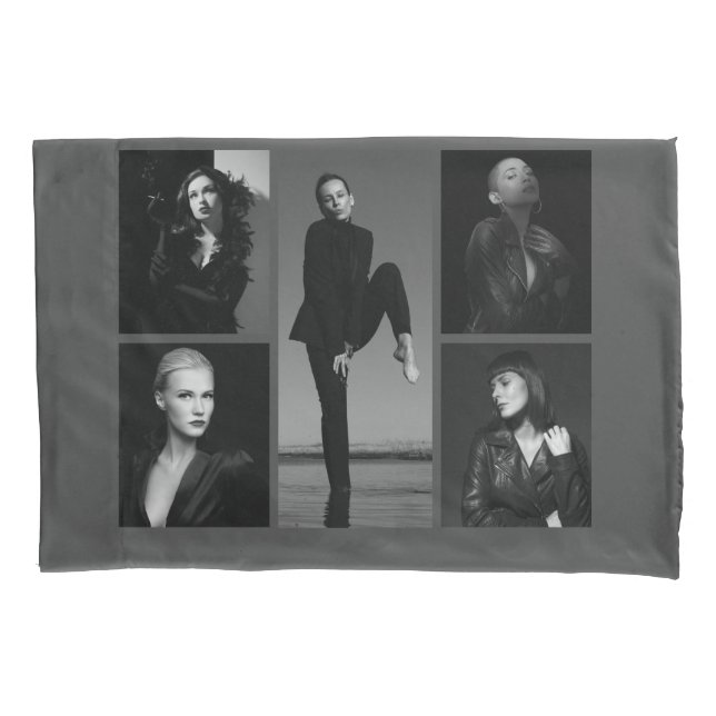 5 Editable Photo Collage Pillowcase (Front)