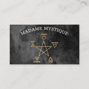 5 Elements Pentagram Psychic Business Business Card