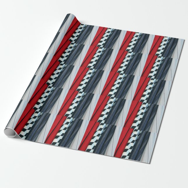 5 Fabrics With Geometric Patterns Wrapping Paper (Unrolled)
