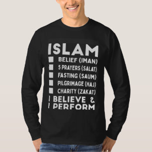 5 Five Bases or Pillars of Islam Islamic for Musli T-Shirt