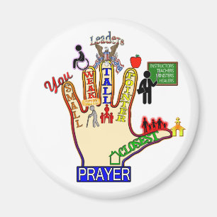 5 FIVE FINGER PRAYER AID MAGNET