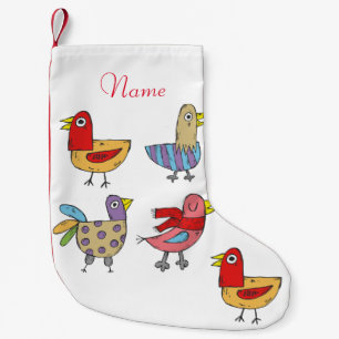 5 Funny Birds Thunder_Cove  Small Christmas Stocking