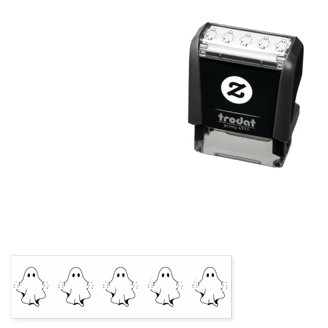 5 Ghosts Rating Stamp Scary Spooky self inking (In Situ)